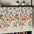 thumbnail image 5 of Valances for Windows, Vintage Leaves Light Filtering Window Treatment Valances for Living Room/Bedroom/Bathroom, Summer Botanical Pastoral Watercolor Rustic 54"x 18" Rod Pocket Kitchen Curtains, 5 of 9