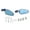 Blue, variant on Motorcycle Scooter Rear View Side Reversing Reflector Handle End Grip 2pcs