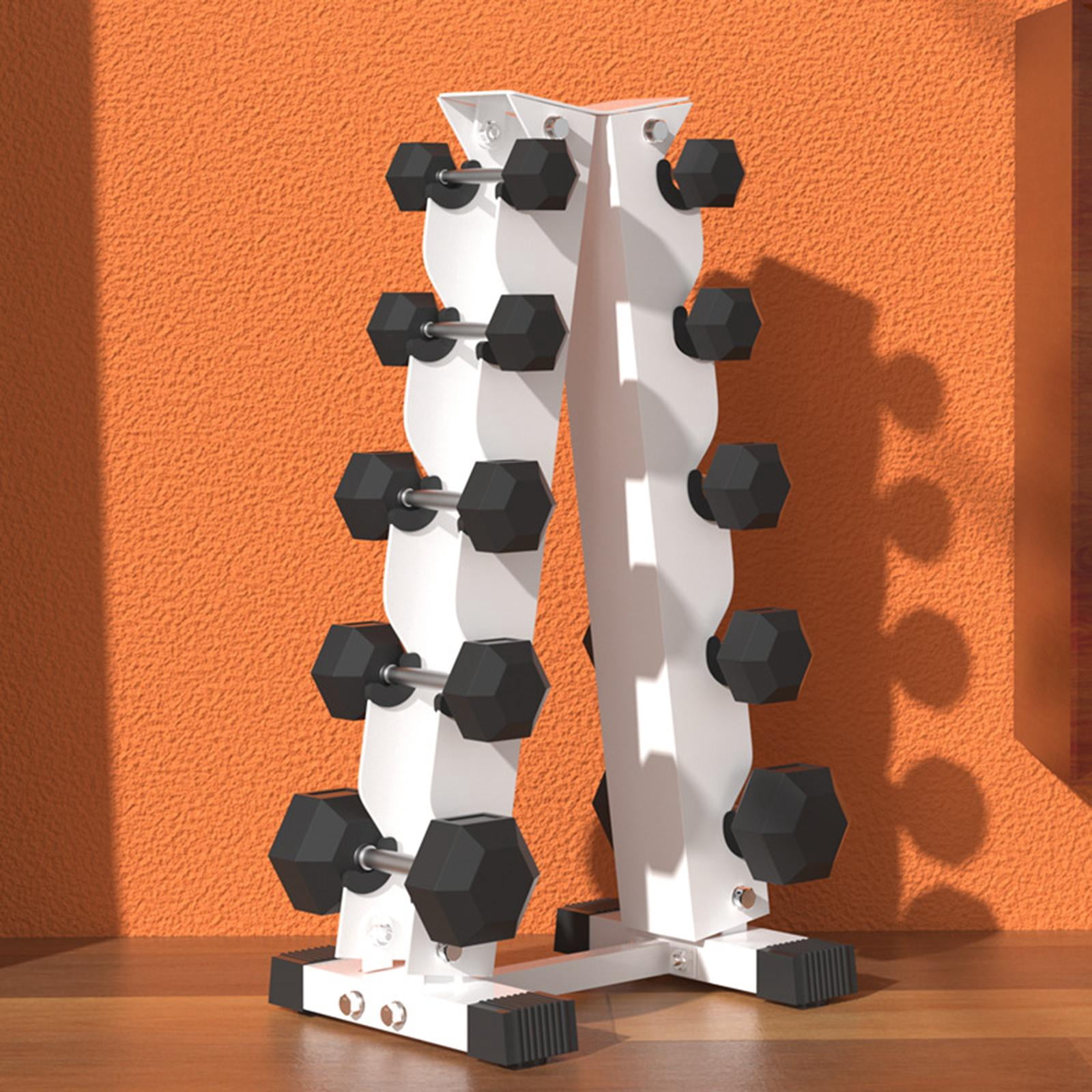 DimyFew Dumbbell Rack Compact A-frame Dumbbell Weight Rack Multipurpose Dumbbell Storage 5 Tier