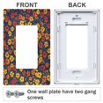 thumbnail image 3 of Yayeee Rocker Switch Wall Plate 1-Gang 4.6"x2.9" Home Decorative Outlet Cover, Yellow Floral, 3 of 6