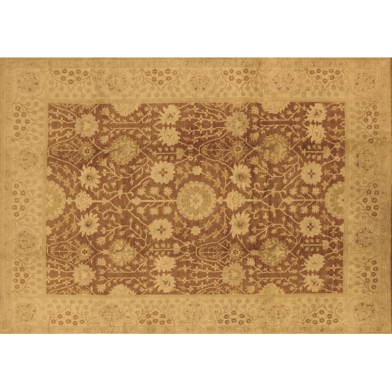Ahgly Company Indoor Rectangle Oriental Brown Industrial Area Rugs, 2' x 4'
