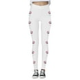 thumbnail image 4 of Pimfylm Women Yoga Pants Capri Yoga Pants Print Leggings Leggings Yoga Pants for Women 4Th of July High Waisted(White,M), 4 of 5