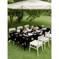 thumbnail image 3 of Outdoor Tablecloth with Umbrella Hole and Zipper, Black Graduation Rectangle Table Cloth 54x80 Inch Waterproof Tablecloth, Stars Modern Art Picnic Table Cover for Patio Camping, 3 of 7