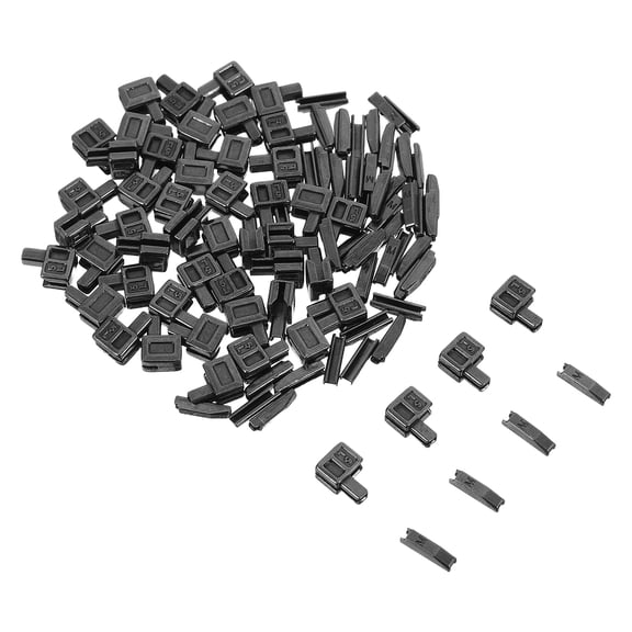 DEEPCRAFF 50Pairs Grey Metal Zipper Insertion Pin Kit for DIY Sewing Coat and Jacket Repair
