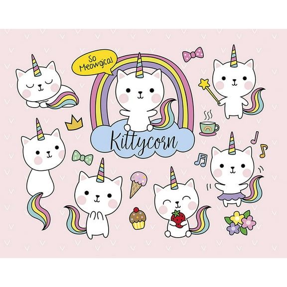 ohpopsi Kittycorn Wall Mural