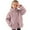 Pink, variant on Kids Big Boys Girls Solid Color Windproof Plush Velvet Jacket Double Zipper Thermal Fall Winter Outdoor Coats Warm Outerwear for Children 5-15 Years(Pink,13-14 Years)