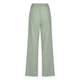 thumbnail image 5 of OYXSER Womens Linen Pants with Pockets Drawstring Elastic Waist Casual Vacation Straight Leg, 5 of 5
