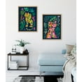 thumbnail image 7 of Kate and Laurel Sylvie Tiger in the Forest Framed Canvas Wall Art by Rachel Lee, 18x24 Natural, Colorful Jungle Animal Art for Wall, 7 of 7