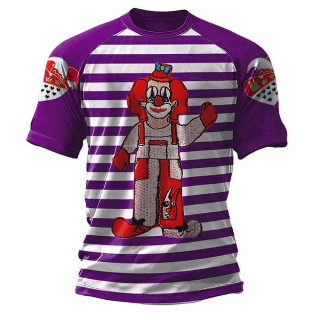 Blusas y camisas de manga corta con cuello redondo para hombre. Blusa holgada plisada de manga corta con degradado y cuello redondo para hombre.