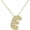 Big Bubble Gold-E, variant on Bubble Letter Necklace Gold for Women，Charm Balloon Initial Letter Pendant Zirconia Inlaid Necklaces Fashion Gifts Jewelry