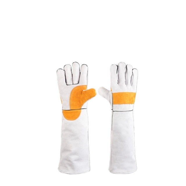 Safety Work Leather Welding Animal Handling Gloves Bite Proof rips Vet Training Scratch