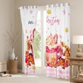 thumbnail image 3 of Castle Fairy Gingerbread Man Candy Cane Black Out Curtains for Teens Women Men,Happy Christmas Snowflake Curtains Pack Of 2 (42X63 Each),Pink Geometric Plaid Bedroom Curtains,Ultra Soft Home Decor, 3 of 6