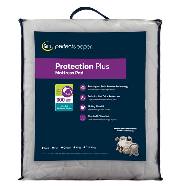 Serta Protection Plus Mattress Pad, Twin