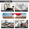 thumbnail image 6 of Red Heart Air Balloon Sink Splash Guard for Faucet 2 Packs Faucet Absorbent Mats, Cosmos Flower Faucet Handle Drip Catcher for Kitchen, Bathroom,Sink Mat, Dish Drying Mat, 14.9"x5.5", 6 of 7