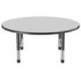 thumbnail image 3 of ECR4Kids 48in Round Everyday T-Mold Adjustable Activity Table Grey/Black - Chunky Leg, 3 of 3
