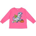 thumbnail image 3 of Inktastic Halloween Dinosaur Mummy Boys or Girls Long Sleeve Toddler T-Shirt, 3 of 5