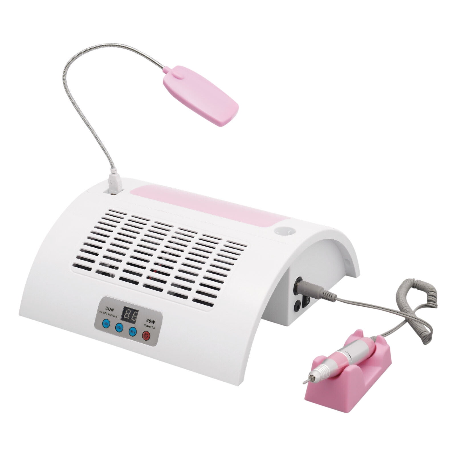 Electric Nail Dryer Led Lamp Uv Light Corded Nail Lamp Manicure 60w Led Light Pink