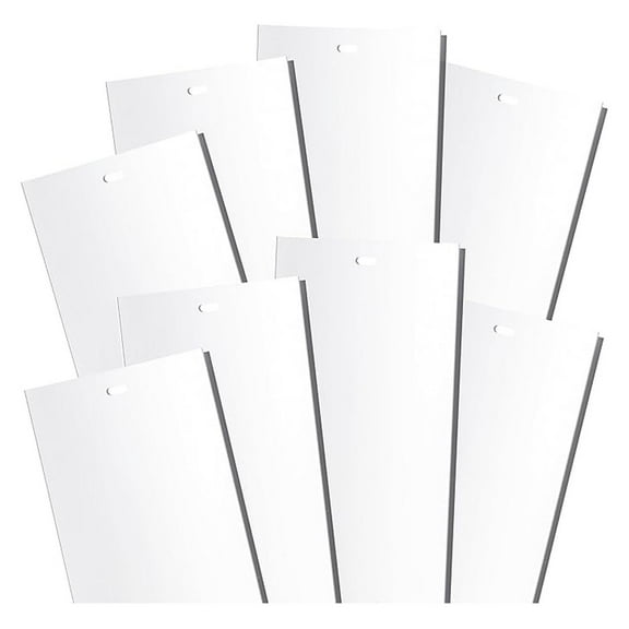 White Vertical Blinds Replacement Slats, for Doors and Windows. Easy Install Standard Replacement, 82.5” Long (4)