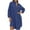 Blue, variant on BLVB Womens Oversized Button down Shirts Casual Loose Long Sleeve Solid Lapel Long Blouses Tops Beach Cover Ups with Pockets