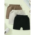 thumbnail image 3 of FEORJGP Toddler Baby Summer Shorts Infant Boys 3Pcs Elastic Waist Short Solid Color Drawstring Pants Loose Casual Joggers for Newborn Daily Trousers Basic Sweatpants, 3 of 7
