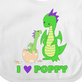 thumbnail image 4 of Inktastic I Love Poppy Boys or Girls Baby Bib, 4 of 4