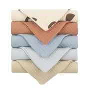 5 Pcs Baby Cotton Square Towel Infant Hand Face Washcloth Handkerchief Muslin Cloth Feeding Bib Burp Cloth Saliva Towel Gifts 77