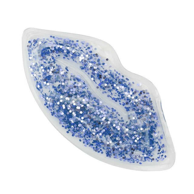 Packs de Glace Réutilisables, Pack de Glace en Gel Pailleté Décoration Pratique pour Réduire le Gonflement pour Protéger les Lèvres Or, Violet, Vert, Bleu