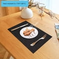 thumbnail image 4 of Stcomart Set of 4 Black Vinyl Placemats - 12 x 18 Inches Washable PVC Table Mats for Dining Room Kitchen, 4 of 8