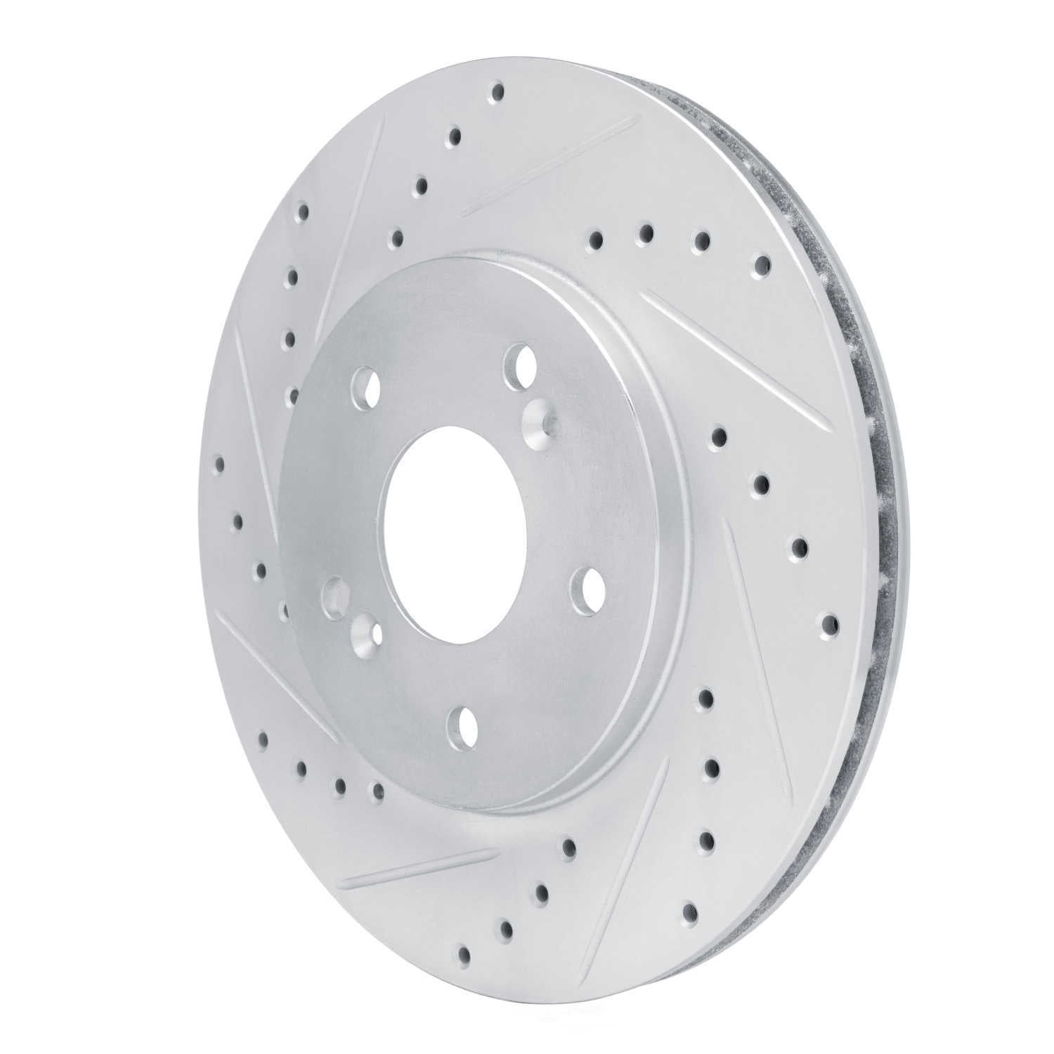 Dynamic Friction Company 631-58005L DFC Brake Rotor - Drilled And Slotted - Silver