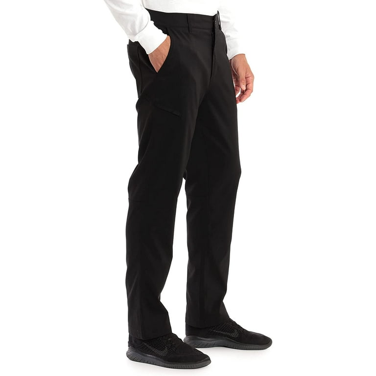 Gerry Mens Fleece Lined Stretch Hiking Travel Pants with Side Zipper Pocket  and UPF 50+ (Black,40x32) 