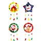 thumbnail image 1 of FELTECHELECTR 4 juegos de adornos de corona navideña DIY, adorables coronas de fiesta navideña, accesorios de corona DIY para niños, 1 of 6