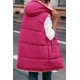 thumbnail image 2 of Abrigo PRETTYGARDEN Chaleco Largo Reversible Otoño 2025 Rojo Rosado Talla S, 2 of 6