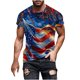 thumbnail image 1 of Hombres Pantalones Cortos, Día de la Independencia Impreso, Cuello Redondo Camisetas de Manga Corta, 1 of 5