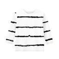 thumbnail image 3 of Maean 3/4 Striped Blouse for Girls Cotton Comfy Shirts Kids Girl Round Neck Pullover Tee Tops, 3 of 4