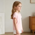 thumbnail image 3 of KyCheLot Kids Boys Girls T-Shirts Solid Color Round Neck Short Sleeve Tops Comfy Breathable Workout T-Shirts, 3 of 9