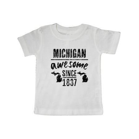 

Inktastic Michigan Awesome Since 1837 Gift Baby Boy or Baby Girl T-Shirt
