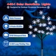 thumbnail image 2 of Luces solares Ohwewant en forma de estaca con forma de copo de nieve, 80 LED, paquete de 4, 2 of 9