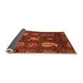thumbnail image 2 of Ahgly Company Indoor Round Abstract Orange Modern Area Rugs, 3' Round, 2 of 4
