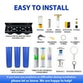 thumbnail image 4 of iSpring Whole House Water Filter System w/Auto-Flushing Spin Down Sediment Filter, Polyphosphate Anti-Scale, GAC+KDF, and Carbon Block Filter, Water Descaler and Filter, WGB32B-KDS+WSP50ARB, 4 of 9