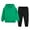 Green1, variant on HAiming Boys Girls Cotton Tracksuit 2 PC Hooded Pullover Sweatshirt and Jogger Sweatpants Kids Activewear Set