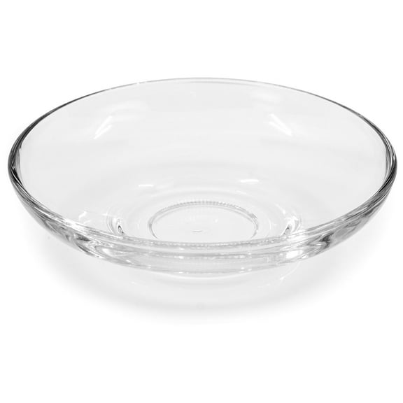 Red Co. Set of 6 Classic 4” Dia Clear Glass Appetizer Serving Saucer Plates