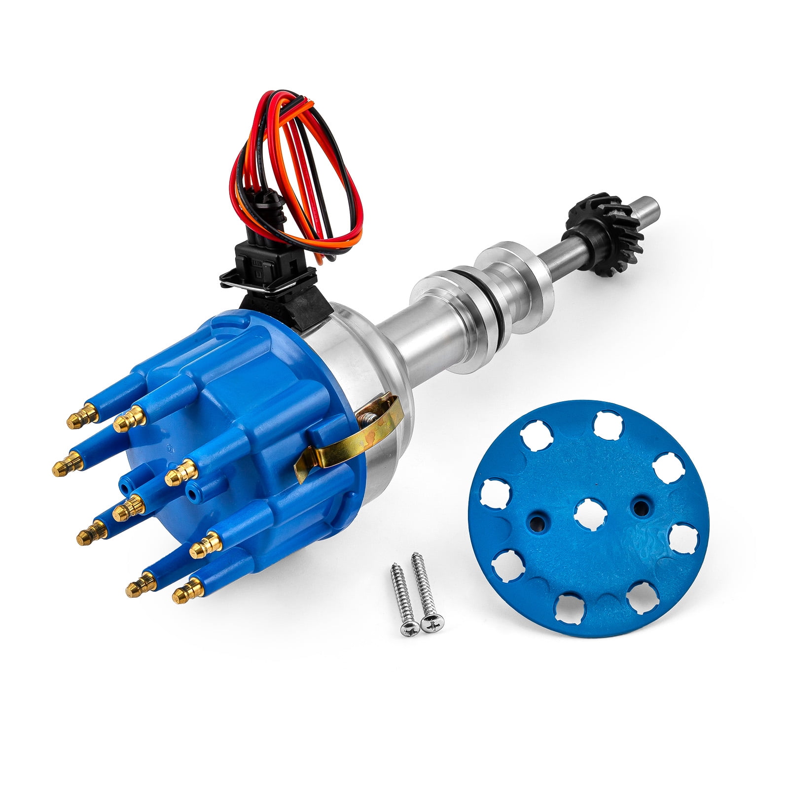 Speedmaster PCE376.1222.02 Compatible with Ford 351c Cleveland 460 8020 Series Pro Billet Ready to Run Distributor [Blue]