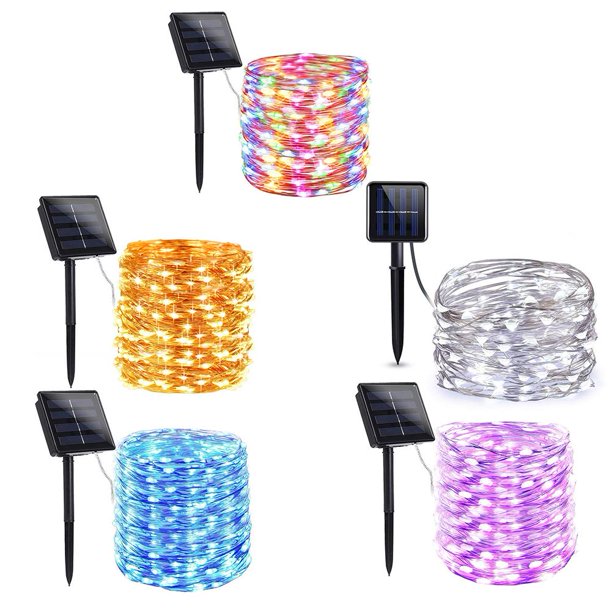 Cadena de luz Solar impermeable lámpara de hadas de alambre de