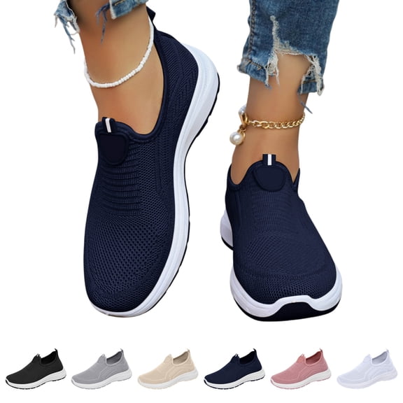 YOUYEDIAN Womens Tennis Orthopedic Shoes Women Running Shoes Lightweight Breathable Slip on Sneakers Casual Comfortable Athletic Walking Shoes