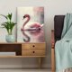 thumbnail image 5 of Qisvanset 12x16 Inch 2D Flat Framed Canvas Art, Soft Pink White Elegant Swan Modern Bird Nature Lover Home Wall Decor, 5 of 5