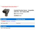 thumbnail image 2 of Camshaft Position Sensor - Compatible with 2015 - 2017 Subaru WRX 2016, 2 of 2
