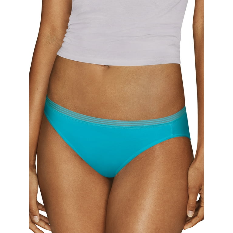 Hanes Women's Signature Microfiber Bikini Underwear, 6-Pack 