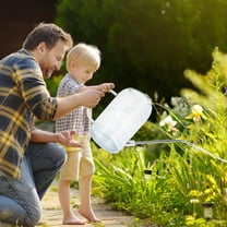 2L Stainless Steel Long Spout Watering Can with Removable Spray Head for Indoor and Outdoor Plants