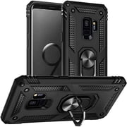 for Samsung Galaxy S9 Case, Galaxy S9 Case, [Military Grade 16ft. Drop Tested] Ring Shockproof Protective Phone Case for Samsung Galaxy S9,Black