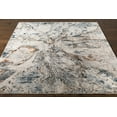 thumbnail image 5 of BoutiqueRugs Cardup Medium Pile Marble Area Area Rug - Teal, Rust, Mustard - 6'7" Round, 5 of 11